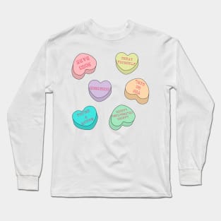 Galentines Day conversation hearts. Long Sleeve T-Shirt